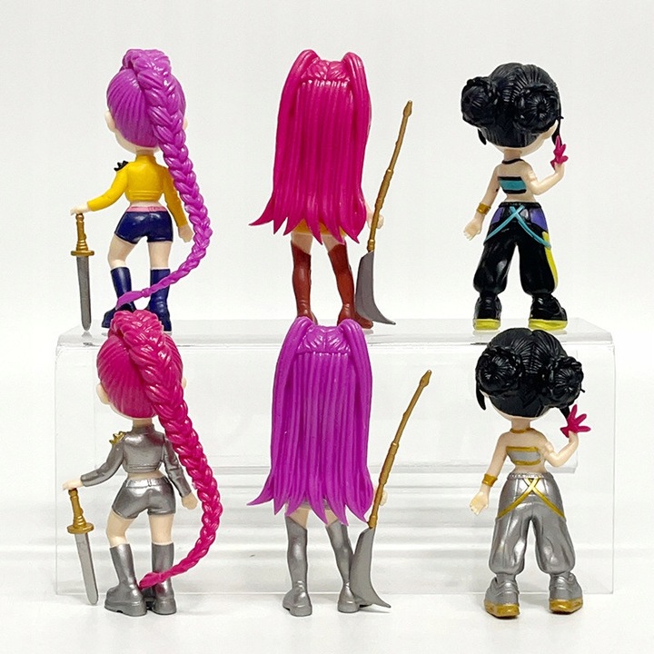 Set figurine K-Pop Demon Hunters, 6 bucati, 11cm, PVC, cutie cadou
