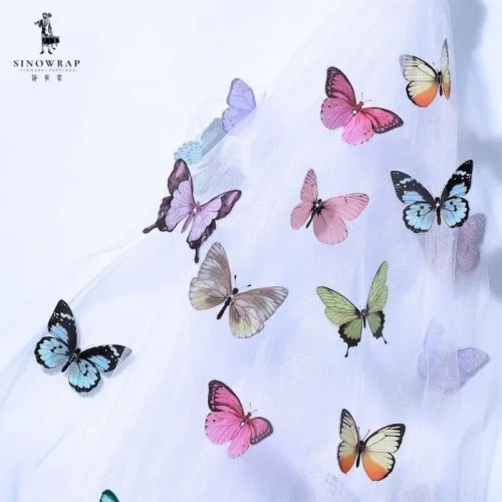 Cutie decorativă cu fluturi, multicolor, 30x20cm