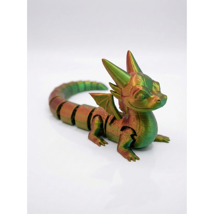 Figurina decorativă Dragon Articulat, Glamuria, design flexibil, tematica fantasy, 30x45cm