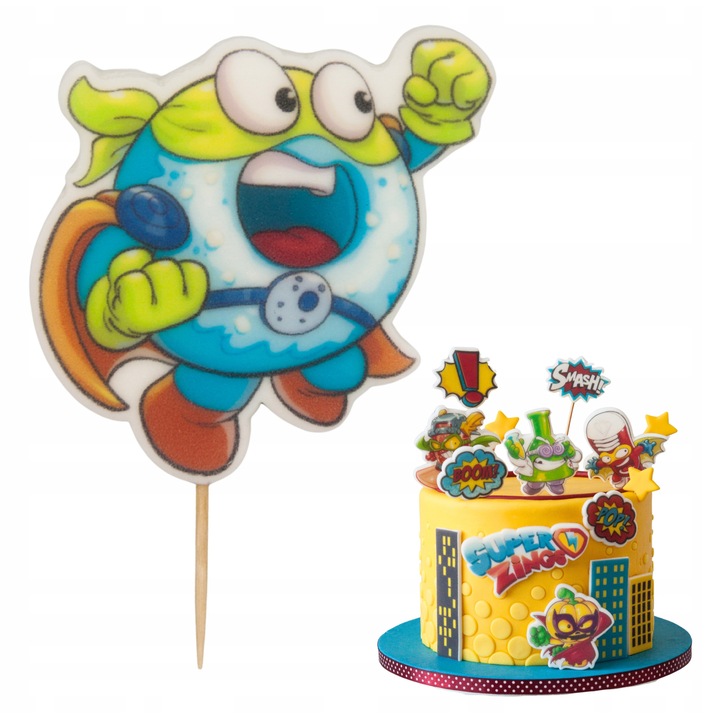 Figurina decorativa tort, Słodka Fanaberia, Wondernut Superzings, Realizata manual, Aspect artizanal, Decor dulce, Ambalaj sigur, Calitate