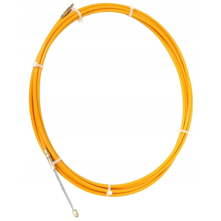 Kábelbehúzó szál, 6mm, 15m, üvegszálas, sárgaréz végekkel