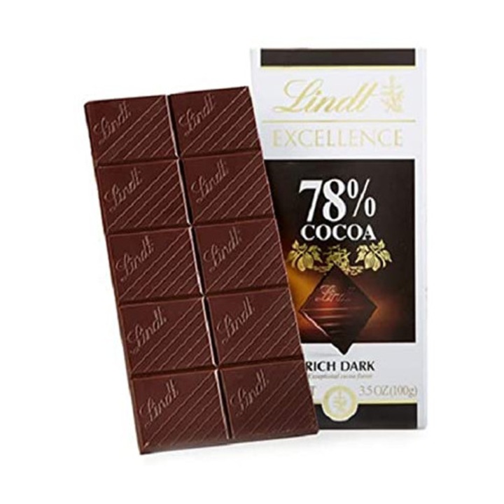 Ciocolata neagra, Lindt, tableta, 78% cacao, 100 g