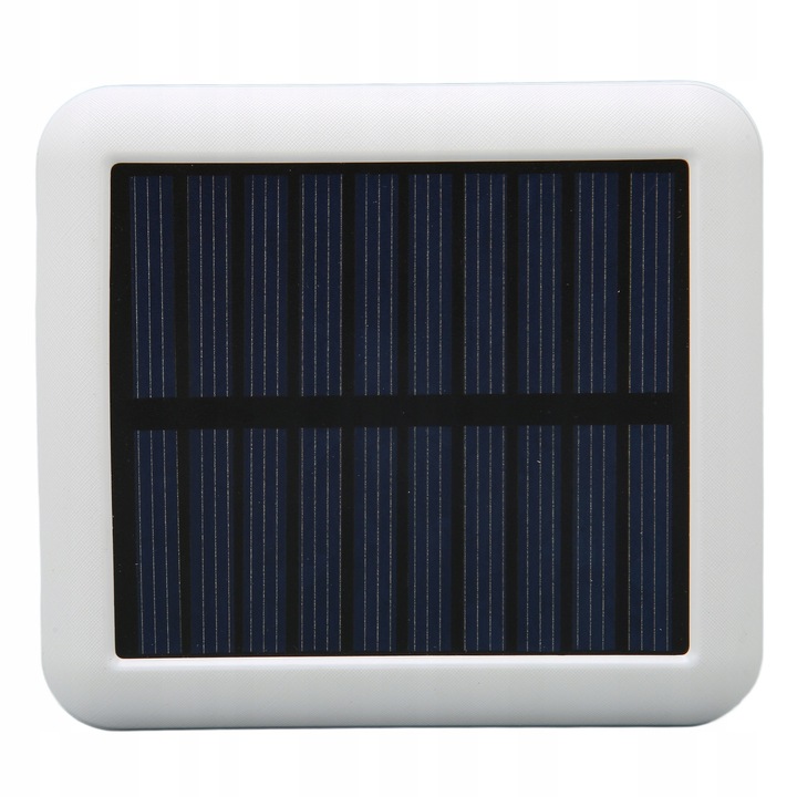 Power bank solar 20000mAh, 2 porturi USB, alb, set cu 4 cabluri