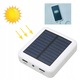 Power bank solar 20000mAh, 2 porturi USB, alb, set cu 4 cabluri