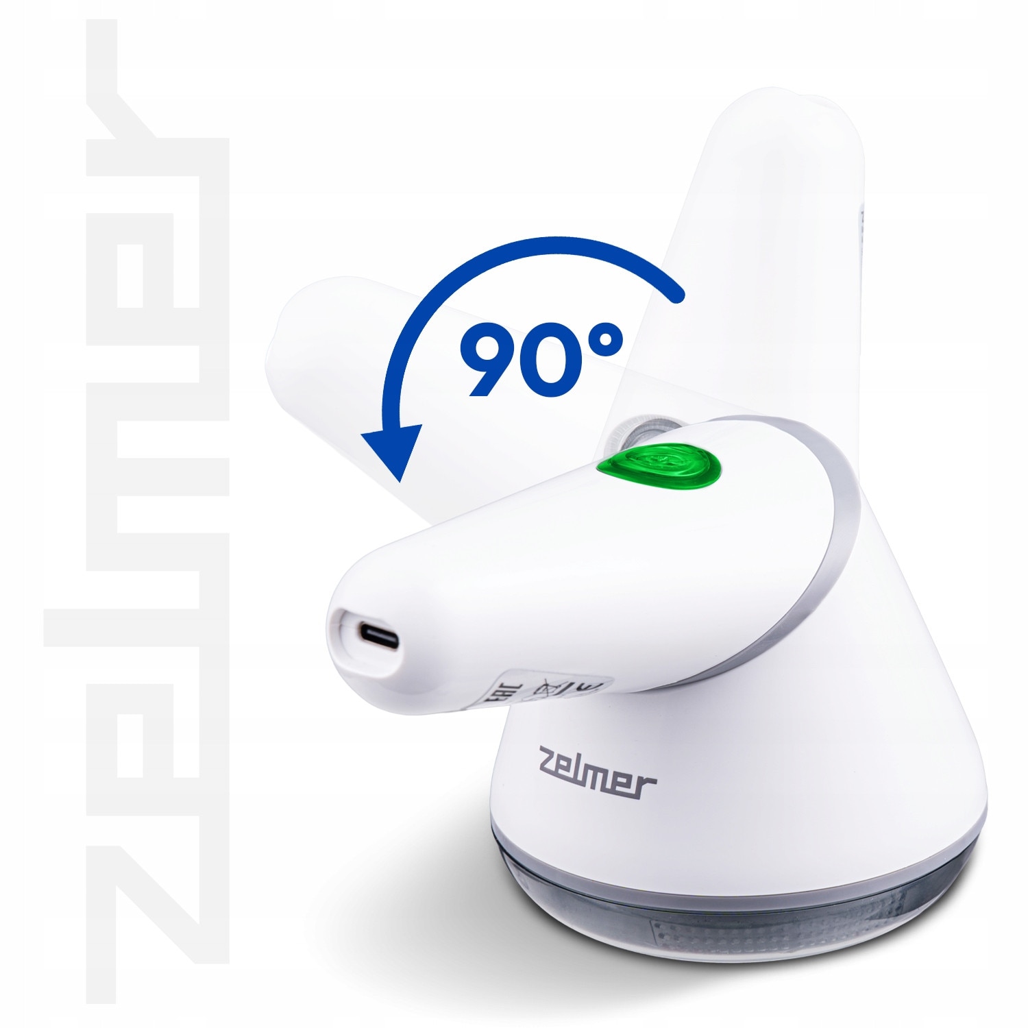 Aspirator de scame Zelmer ZLR0002, 3 lame, alb, alimentare prin USB-C