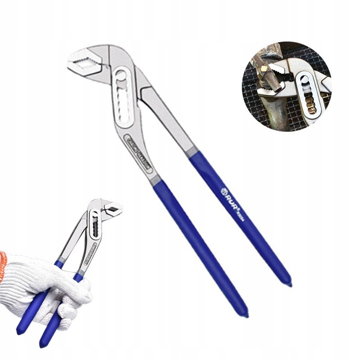 Регулируеми клещи 180 мм, хром-ванадий, за монтаж на деликатни елементи, 0-40 мм