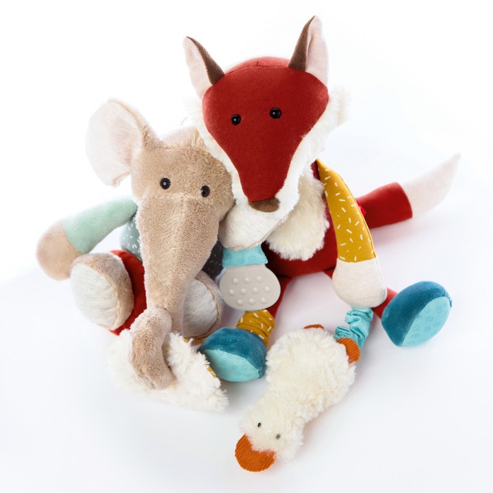 Музикален интерактивен слон PlayQ, Sigikid, многоцветен, 11x15x27cm, за деца от 0 до 36 месеца