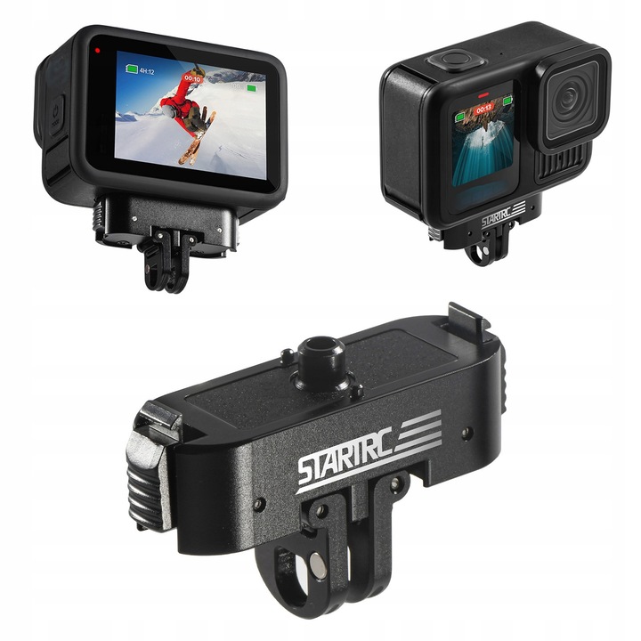 STARTRC mágneses tartó GoPro Hero 13 Black-hez, fém adapter, gyors rögzítés, kompakt, könnyű