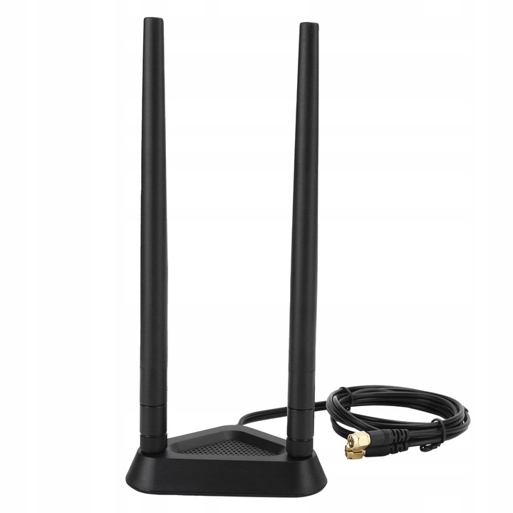 Wifi hálózati antenna 2x8DBI, 1,1m hosszabbító, RP-SMA, szett alappal és antennákkal