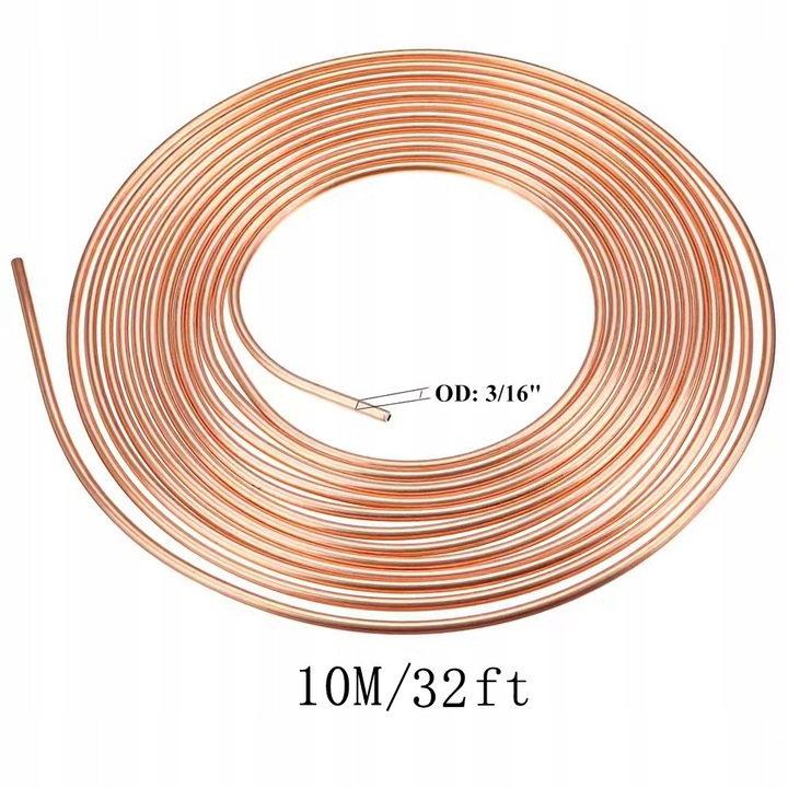 Réz fékcső 10m + 20 csatlakozó, autóalkatrész készlet