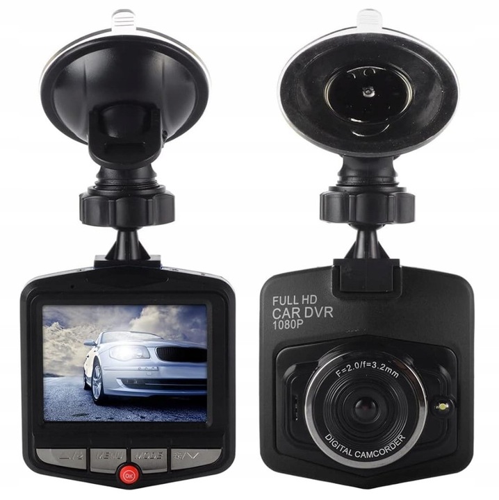 Autós kamera, 1080P FULL HD, mozgásérzékelés, éjszakai mód, 2.5" LCD