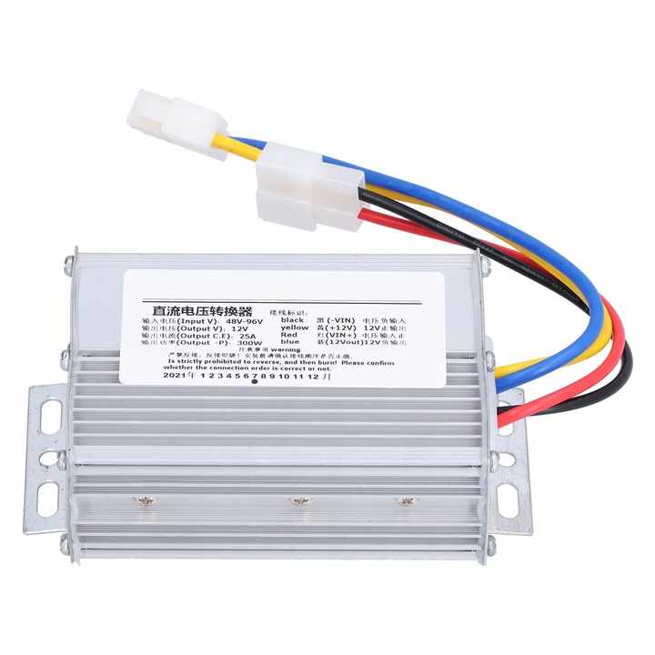 Tápcsatlakozó, 12V, 25A, 300W, 48-96V, alumíniumötvözetből, vízálló