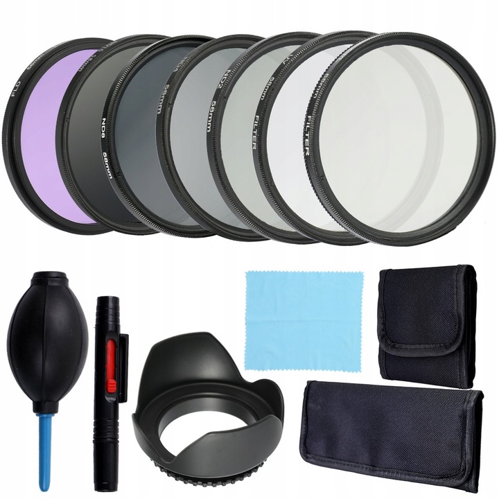 Set filtre UV+CPL+FLD+ND2+ND4+ND8 58mm, K&F Concept
