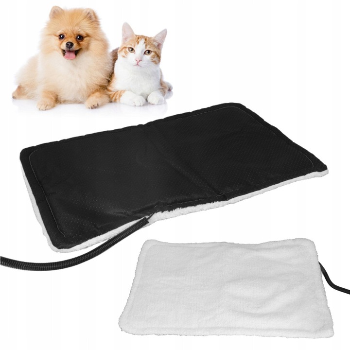 Culcus incalzit pentru animale, 50x70cm, USB, 10W, multicolor