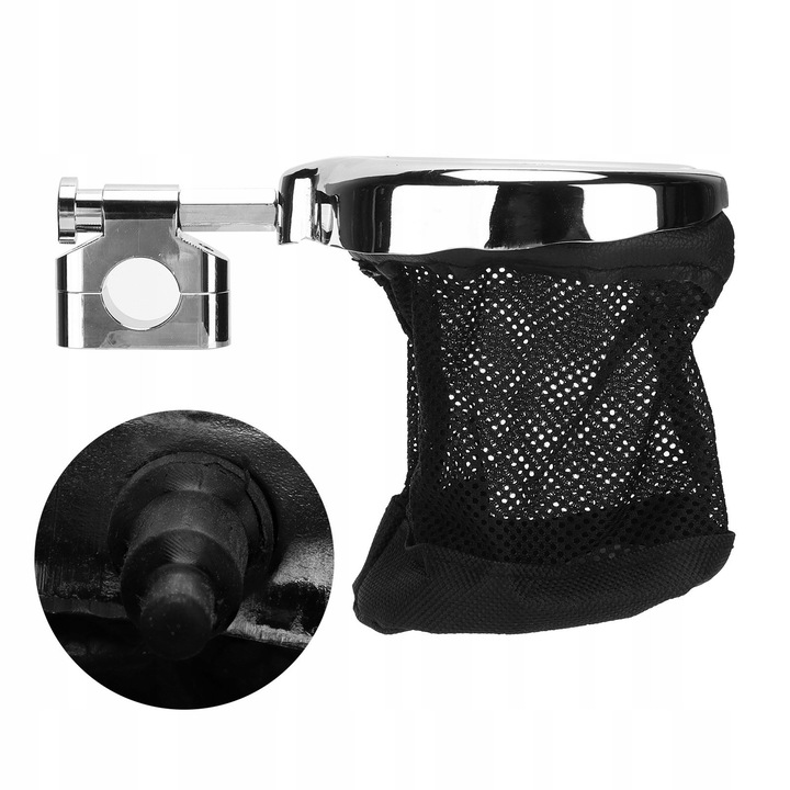 Riseri ghidon motocicleta, aluminiu CNC, set 2 buc, negru, 22-28mm