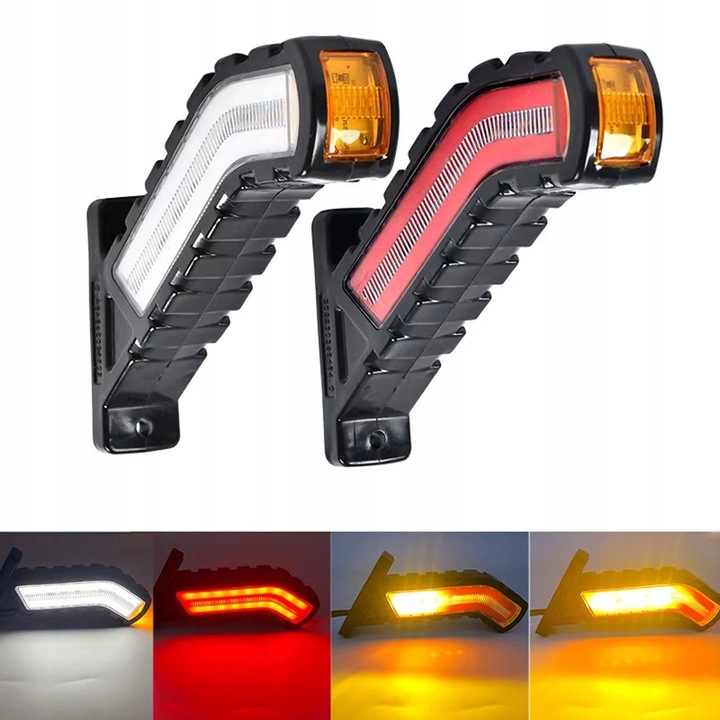 Set 2x Lampa Obrysa LED 12-24V, Culoare Multicolor, Dimensiuni 155x94mm, Montaj Usor