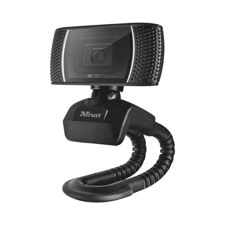 Camera web Trust Trino, 8 MP, 720p, neagra, USB