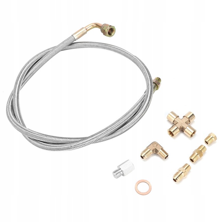Turbó olajvezeték készlet 1/8 NPT T3/T4, T70 turbófeltöltőkhöz, 36 hüvelyk, acél