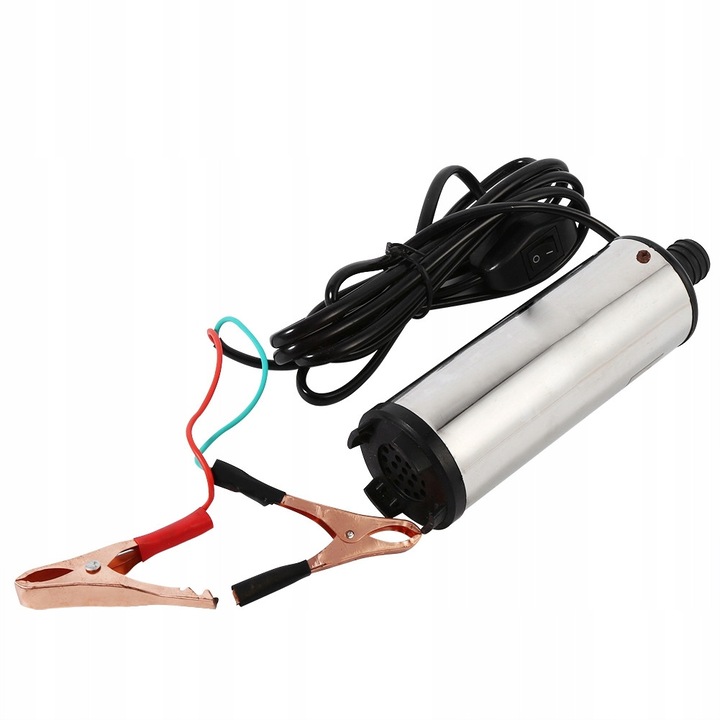 Pompa submersibila pentru combustibil 12V, 30L/min, din otel inoxidabil, compacta, pentru masini, motociclete, remorci