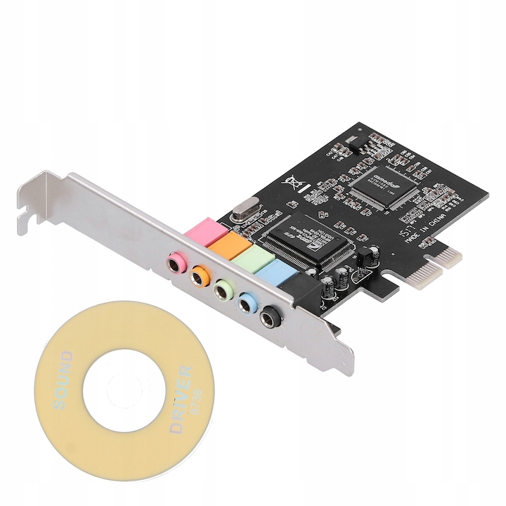 PCI-E 5.1 hangkártya, CMI8738, 24-bit, 48 kHz, PC-hez
