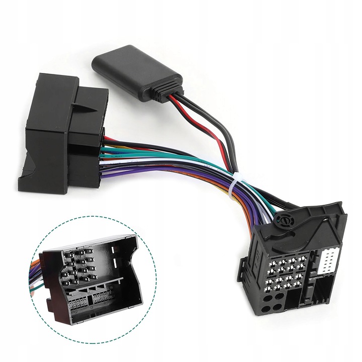 Bluetooth Aux modul RCD510/RCD310+/RNS510-hez, egyszerű telepítés, kábel, 12V