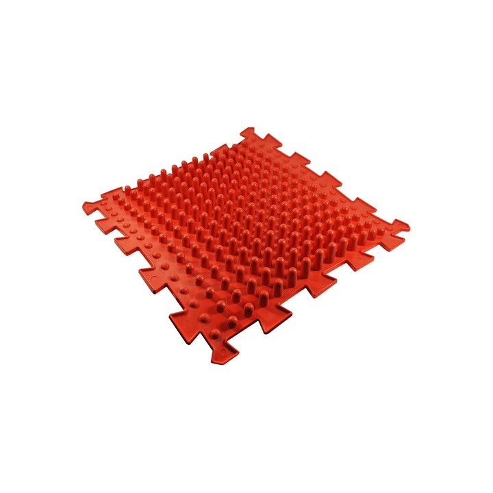 Комплект от 9 модула Ортопедична постелка за кинезитерапия у дома, Comando BioStep 26x26cm, многоцветен