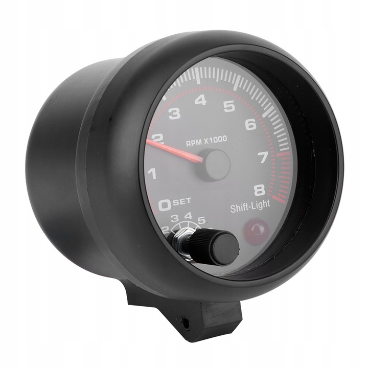 Tahometro moto, 3.75 inch, 12V, 0-8000 obr/min, negru, pentru vehicule pe benzina