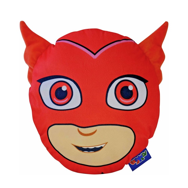 Pernă decorativă PJ Masks Owlette 21-99-379, Husă de pijama, Pluș moale, 25 x 30 cm, Roșu