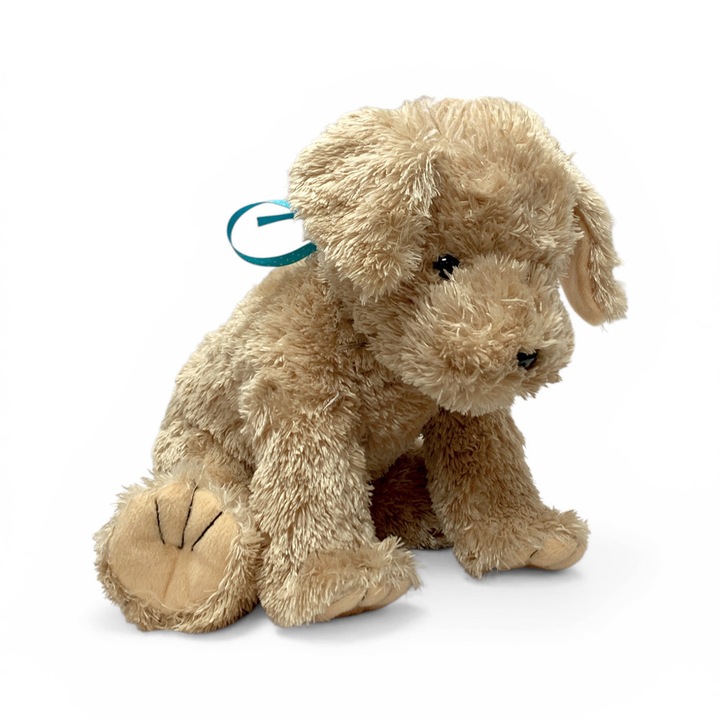 Плюшена играчка Chippo 21-133-204, Куче, С панделка, Мек плюш, 40 см, Кафяв