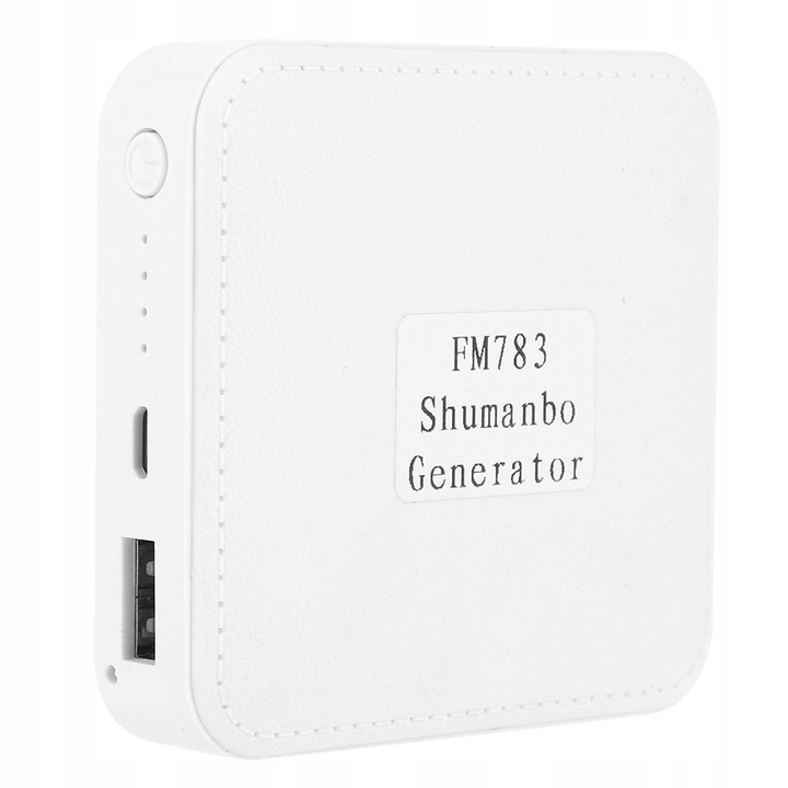 Schumann hullámgenerátor 7,83Hz, 5V, 0,08A, USB töltéssel, méretei 80x76x24mm, komplett szett