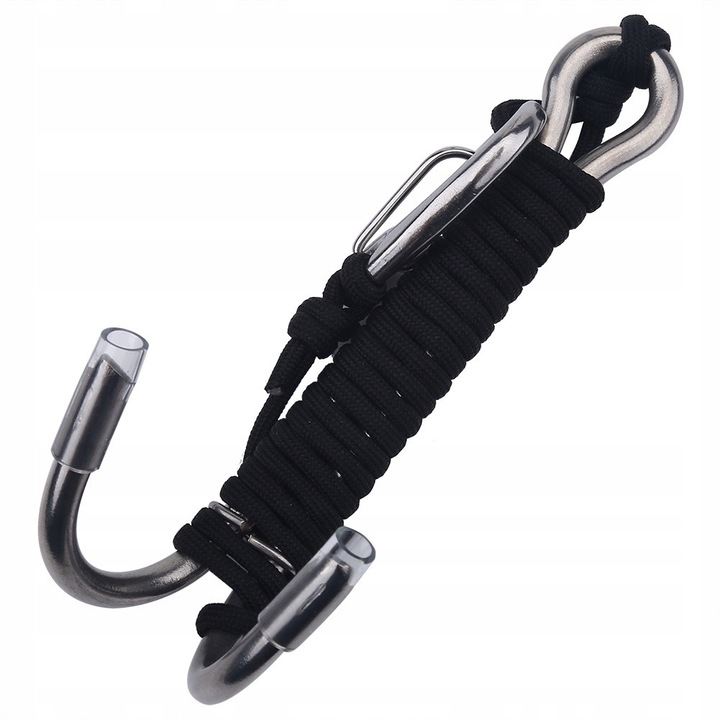 Kétágú szigony búvárkodáshoz, nylon és rozsdamentes acél, 14x6x5cm, fekete
