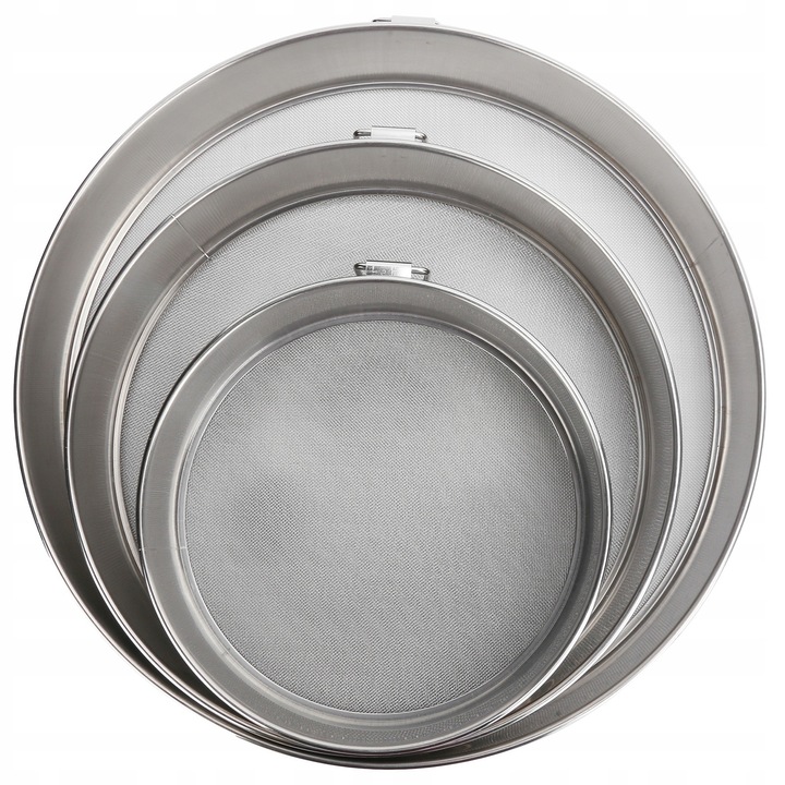 Set 3 site pentru faina, inox, 15x20x25cm