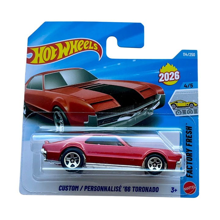 Masinuta Metalica Hot Wheels Custom Personnalise 66 Tornado 1:64 Rosu