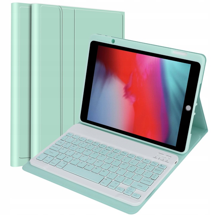 Billentyűzetes tok APPLE IPAD 10.2 GENERÁCIÓ 9-hez, zöld
