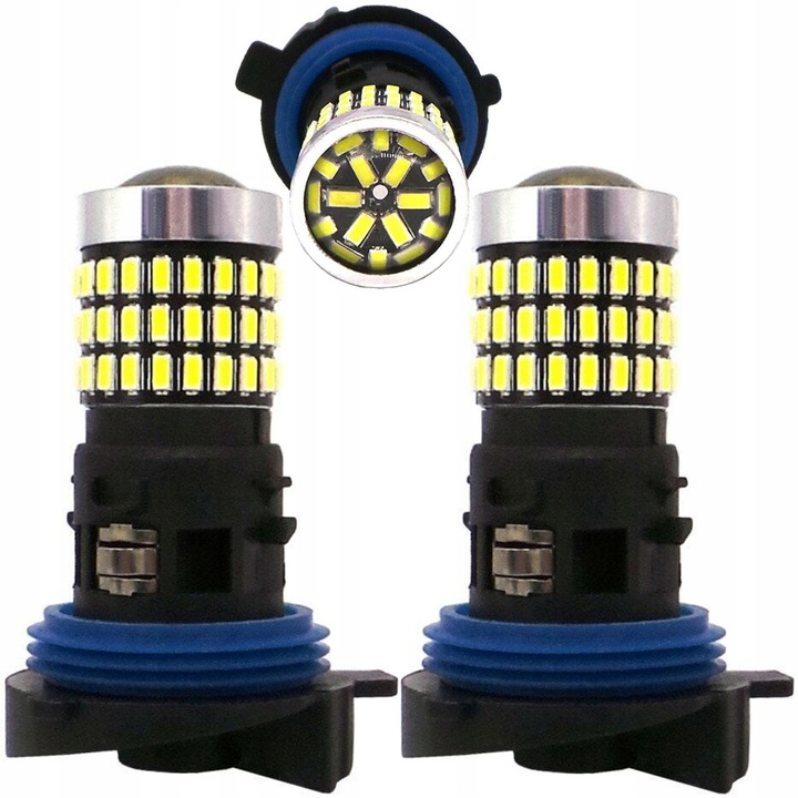 Set 2 becuri LED HP24W 12V 1000lm 6000K 57 LED, alb