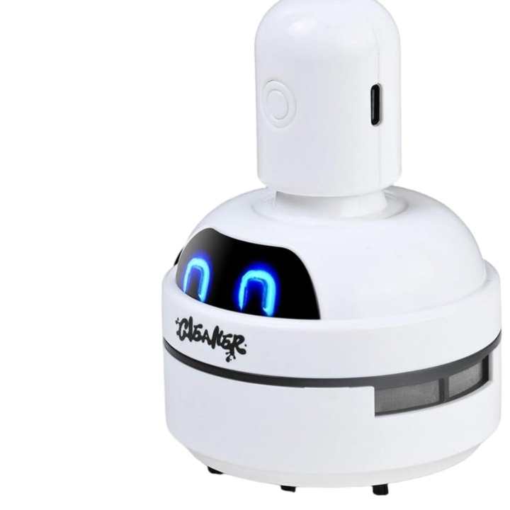 Aspirator mini cu putere de aspiratie reglabila, design ergonomic, incarcare USB, portabil, pentru acasa si birou