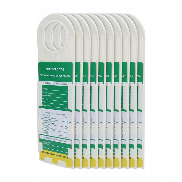 Set 10 etichete pentru schele, ABS, rezistente la apa, pentru electricitate