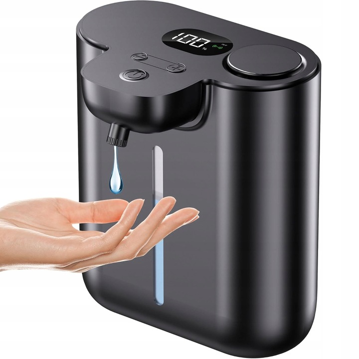 Automata szappanadagoló, BEDEE, 500ml, fekete, falra szerelhető