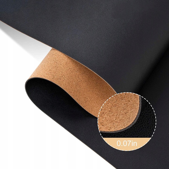 Mata duala pentru birou SOUNIX, 90x45cm, din pluta si piele PU, rezistenta la apa, antiderapanta