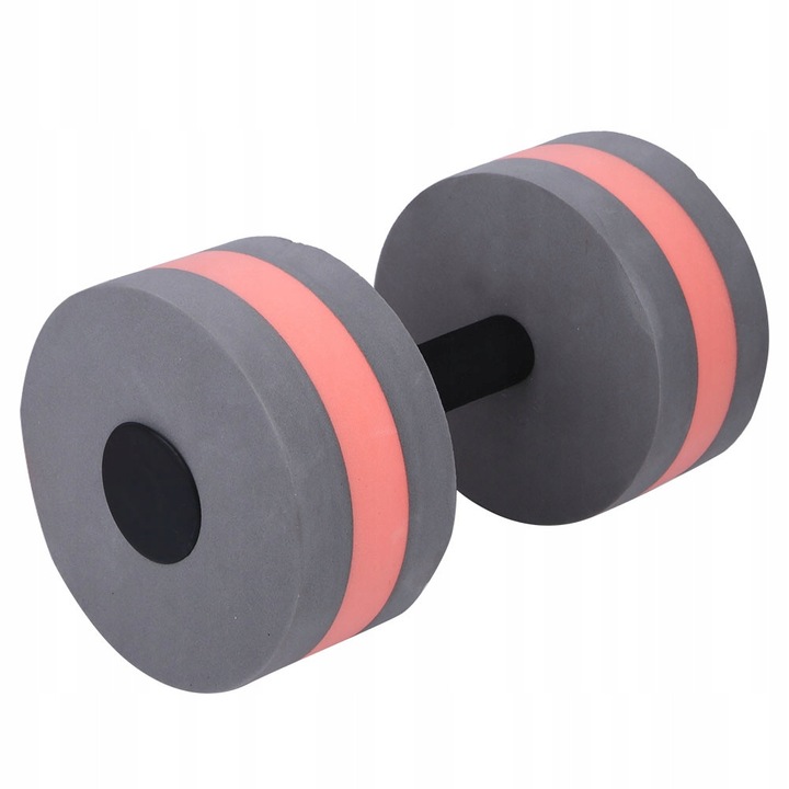 Gantere fitness plutitoare, 248g, spuma EVA, rosu/gri