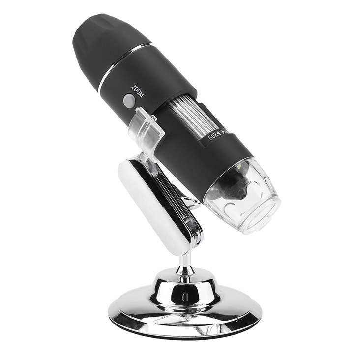 Microscop digital 1600X, 2MP, iluminare LED, negru, 112x33mm