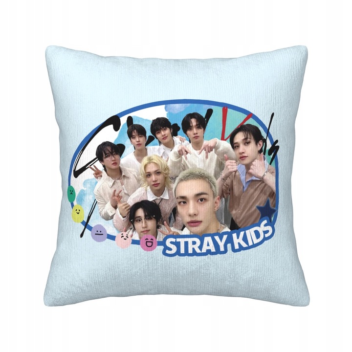 Fata de perna, Stray Kids, dubla fata, imprimeu, 50x70cm