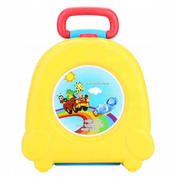 Nocnik portabil pliabil, 20 pungi de unica folosinta, albastru, 11x20x21cm