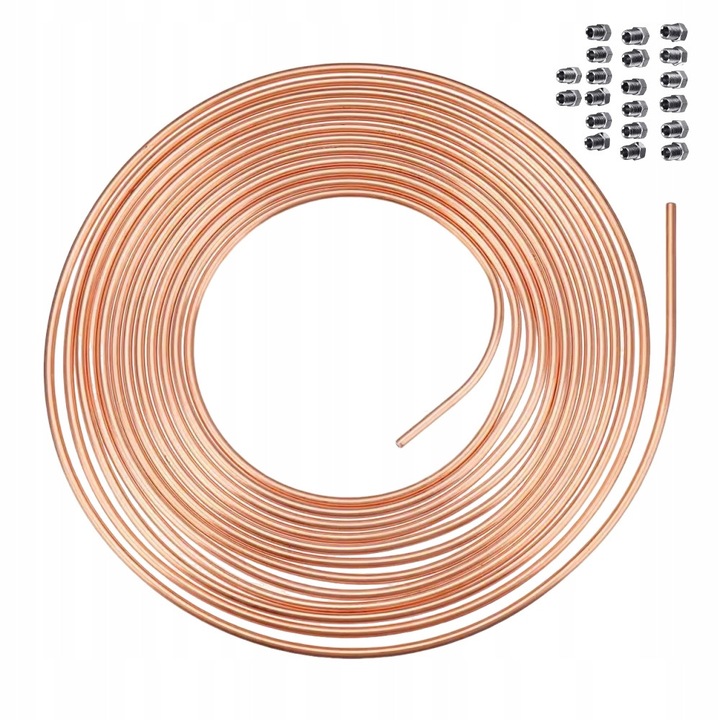 Réz fékcső 10m + 20 db M10x1 fej készlet