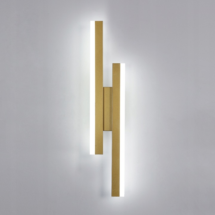 LED Tealight fali lámpa, modern, arany, 16W, 1800lm, 6500K, 40x9.5x4cm