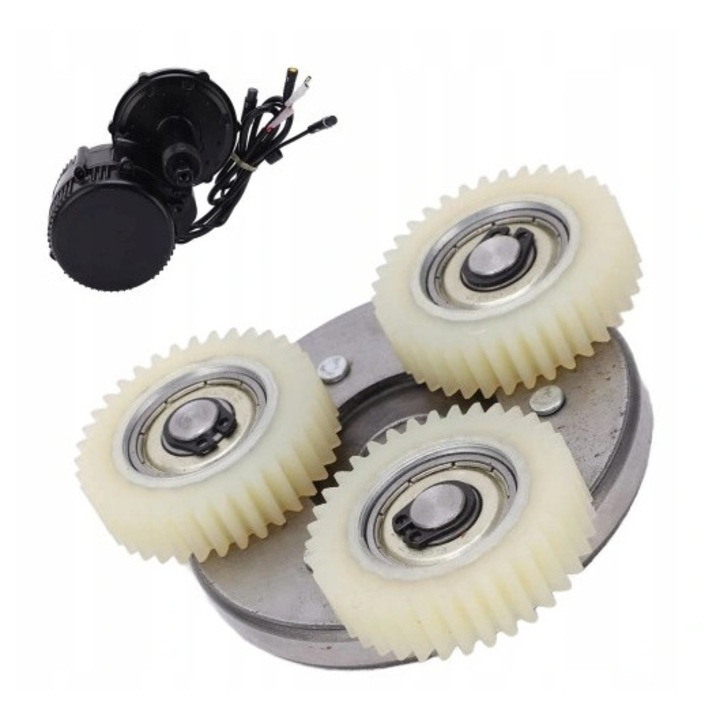 36T fogaskerék készlet 70mm-es kuplunggal elektromos kerékpárokhoz, nylon, 38x70mm
