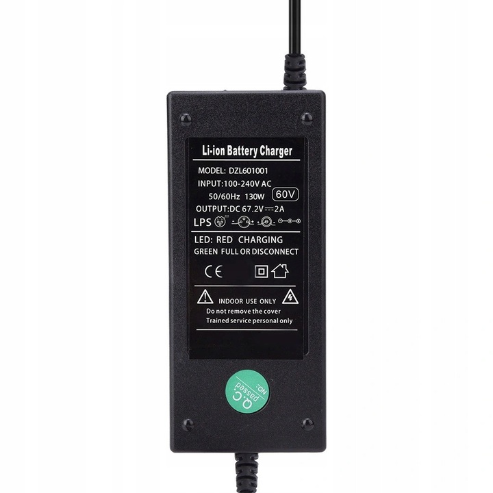 Incarcator electric pentru scuter, 60V 12AH, 2A, 100-240V, dimensiuni 22x10x5,5cm, set 1 bucata