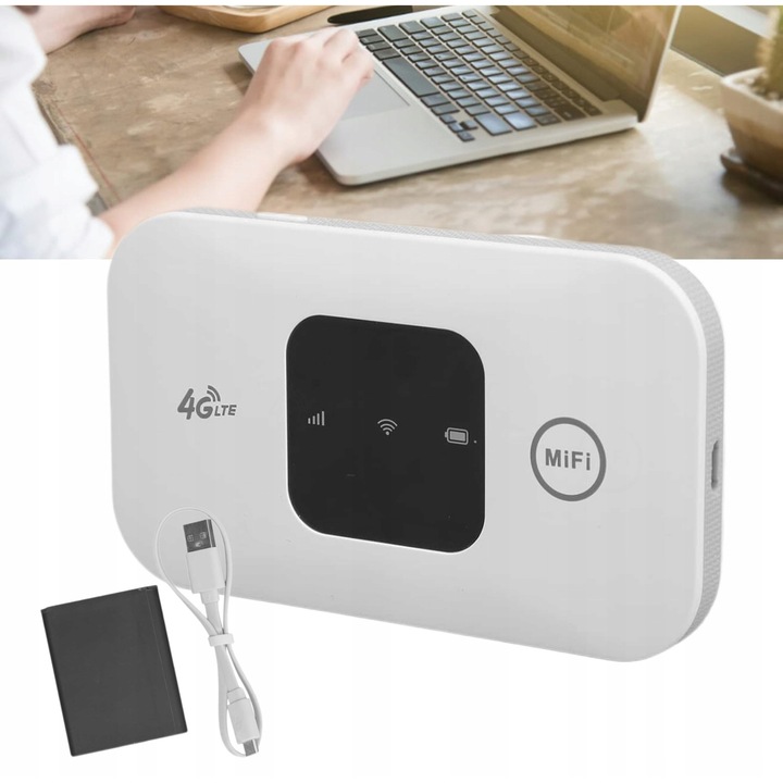 MODEM ROUTER MOBIL PORTABIL WIFI 4G LTE PENTRU CARTELA SIM 2100MAH 150MBPS