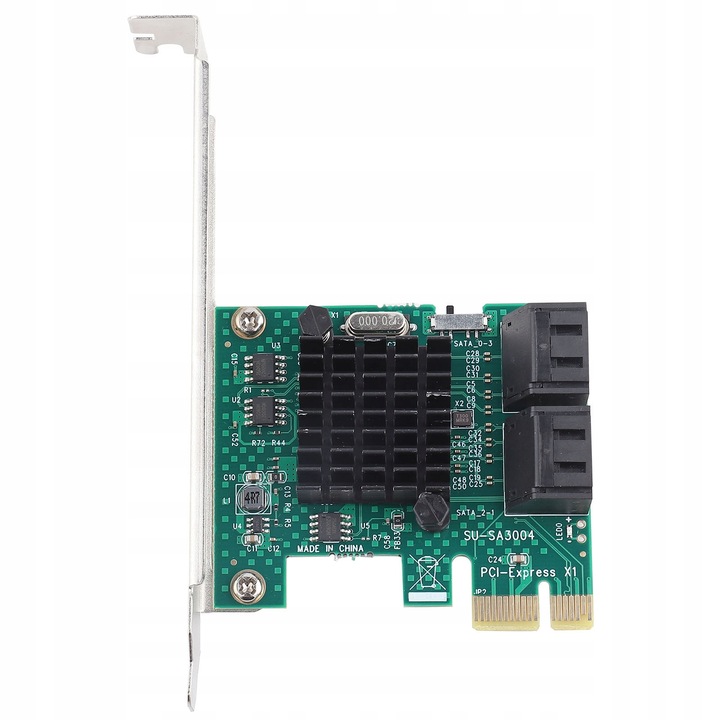 Placa de extensie SATA3.0, model SA3004, 4 interfete, 120x65x56mm, set cu 1 card si accesorii