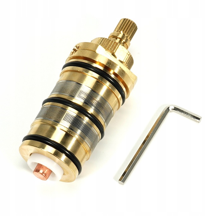 Termosztatikus zuhanyfej sárgarézből, 34mm, 40.000 ciklus, 2.0-5.0 bar, arany